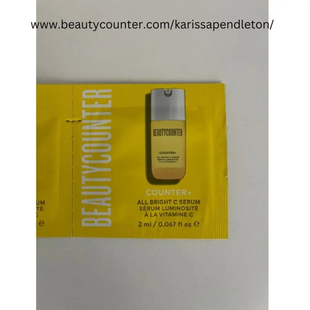 2 Beautycounter All Bright C Serum Sample Packets